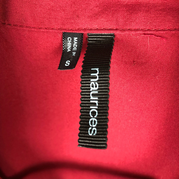 Maurices Botton Up Short Sleeve Blouse - Picture 3 of 4